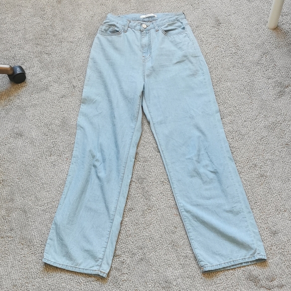 Free People style wide leg jeans pant - Picture 3 of 7